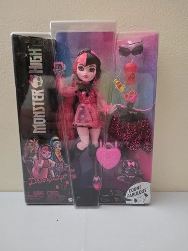 2022 Monster High Draculaura G3 Reboot with Doll Pet Count Fabulous NIB - Grown Up Kids