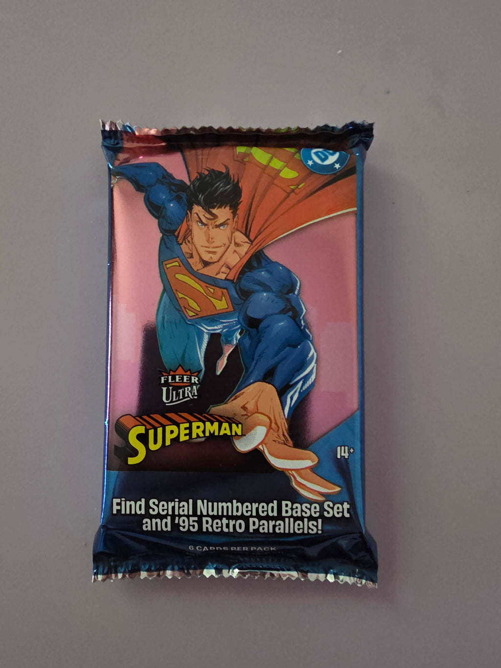 2026 Upper Deck Fleer Ultra Superman Booster Pack Sealed DC Trading Cards 6 Card - Grown Up Kids