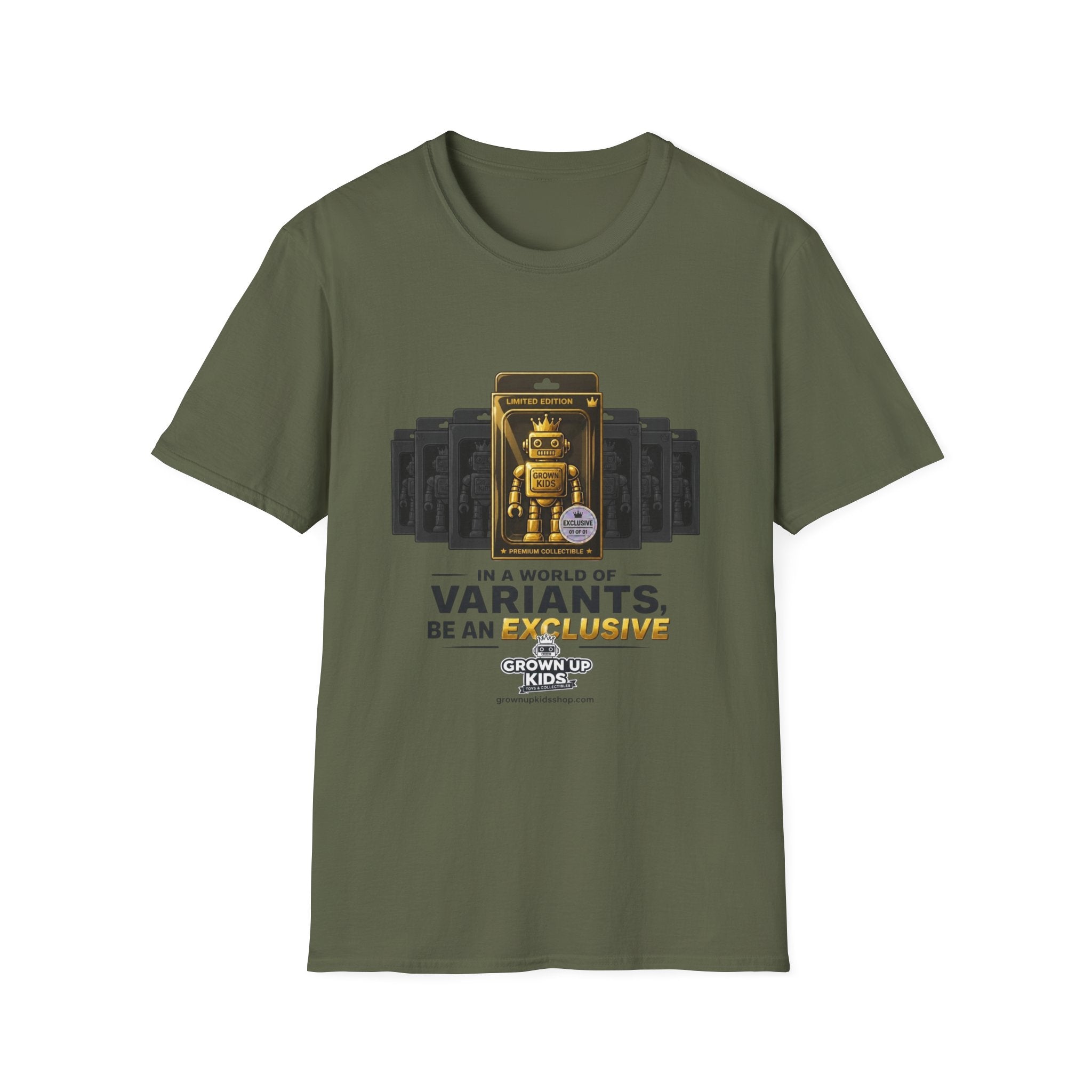 T-Shirt — "In a World of Variants Be an Exclusive" Collectible Toy Graphic Tee