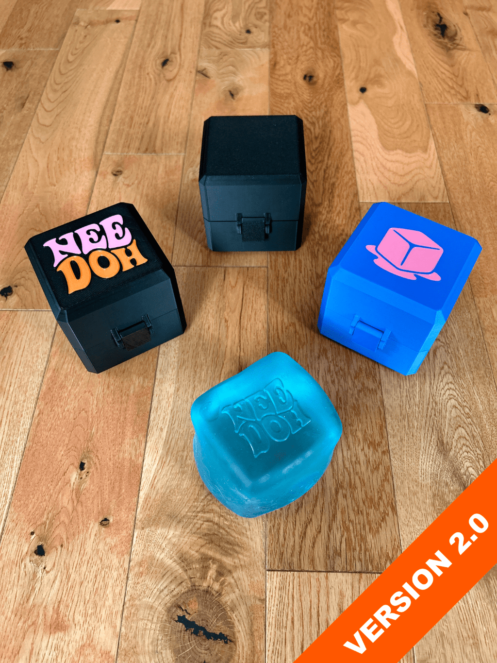 3D Printed Protective Case for NeeDoh Nice Berg (Giant Ice Cube Fidget Holder) - Version 2.0 - Grown Up Kids