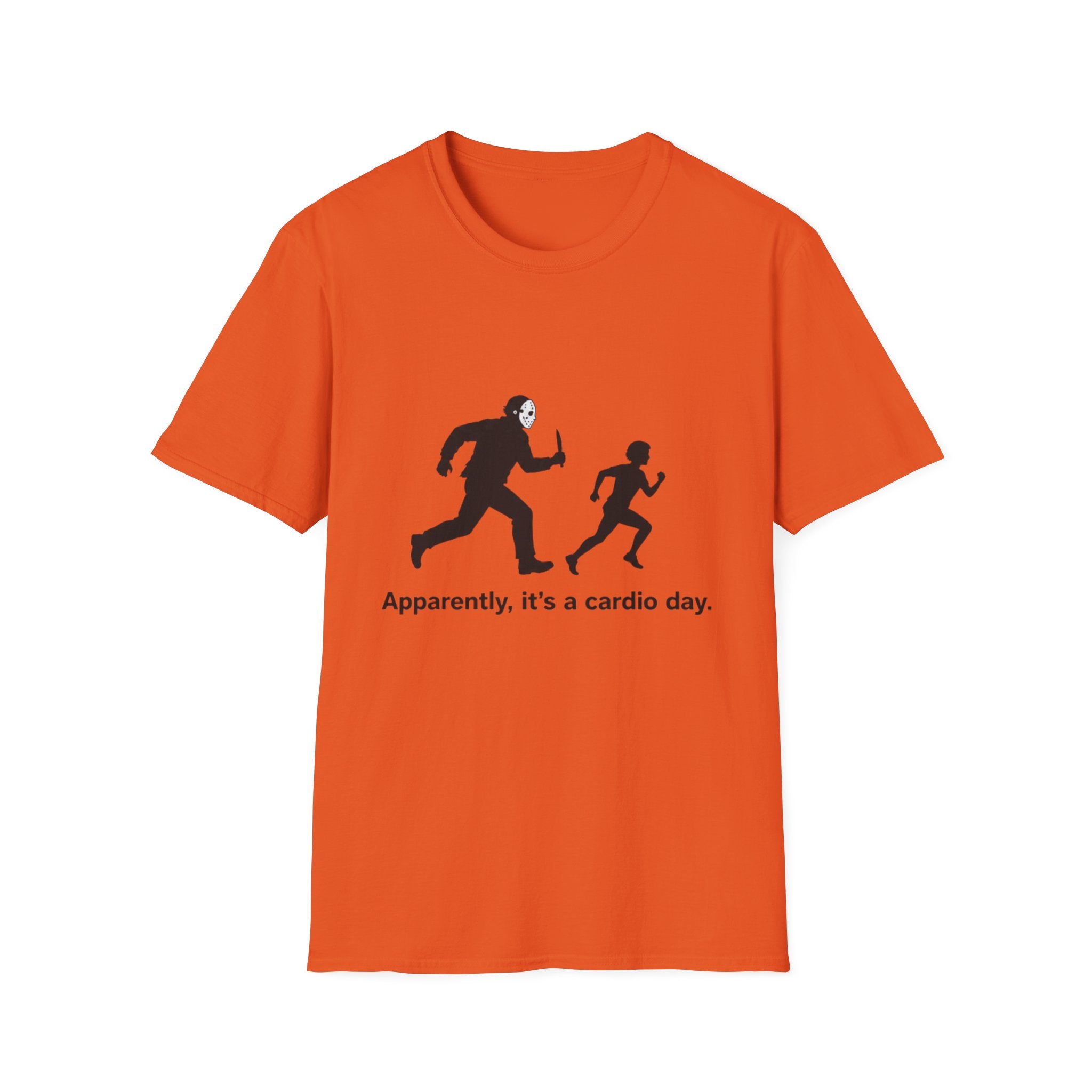 T-Shirt — "Apparently, it’s a cardio day." Funny Running Workout Tee