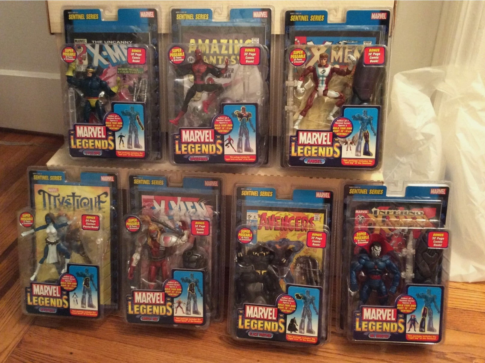 Toy Biz Marvel Legends Sentinel Series Complete Set (7 Figures) MOC Build-A-Figure