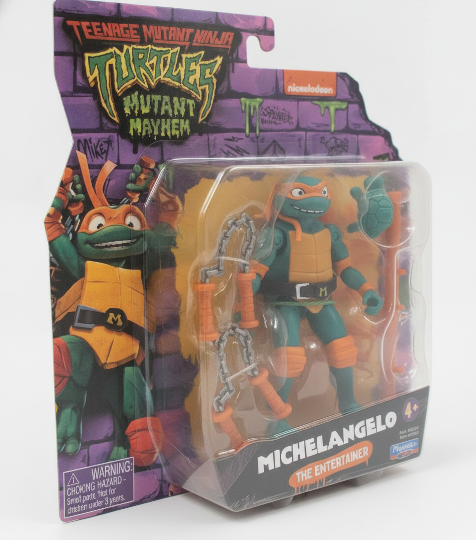 TMNT Mutant Mayhem Michelangelo The Entertainer Action Figure