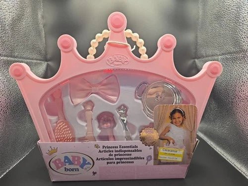 BABY Born Princess Essentials Set with Carrying Case, 8pc Baby Doll Accessories - Grown Up Kids