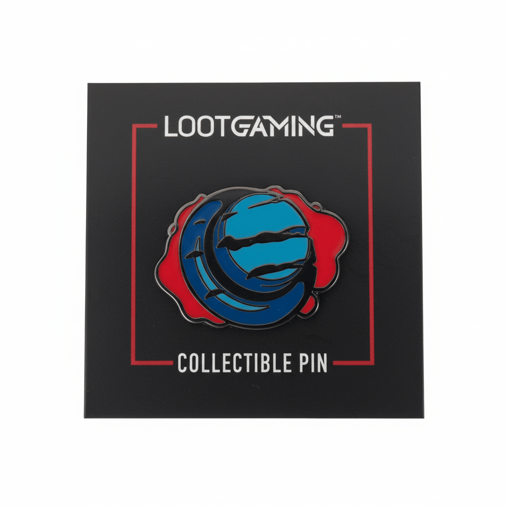 BAM Gamer Bloody Button Slash Hat Enamel Pin - Loot Gaming Exclusive - Grown Up Kids