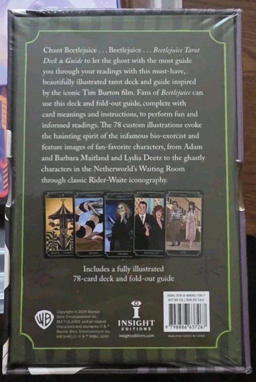 Beetlejuice Tarot Deck And Guidebook AUTHENTIC DECK Sealed New - Grown Up Kids