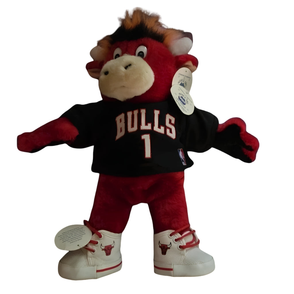 Benny the Bull Chicago Bulls Noah's Ark 17" Plush Mascot NBA Jersy #1 VERY RARE - Grown Up Kids