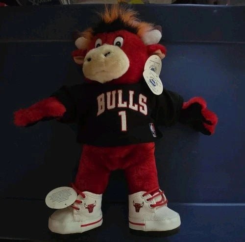 Benny the Bull Chicago Bulls Noah's Ark 17" Plush Mascot NBA Jersy #1 VERY RARE - Grown Up Kids
