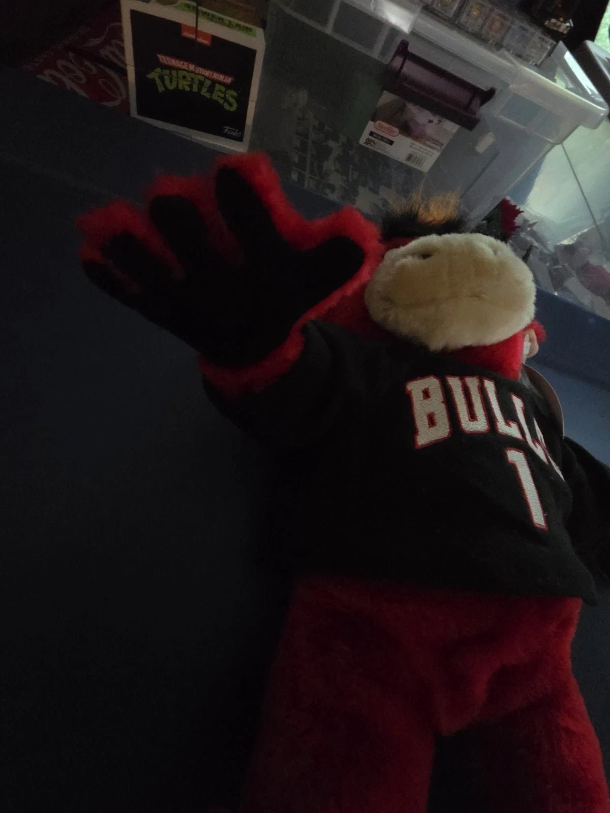Benny the Bull Chicago Bulls Noah's Ark 17" Plush Mascot NBA Jersy #1 VERY RARE - Grown Up Kids