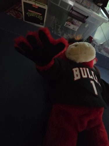 Benny the Bull Chicago Bulls Noah's Ark 17" Plush Mascot NBA Jersy #1 VERY RARE - Grown Up Kids
