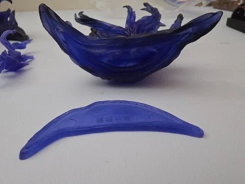 Blue Flame Effect Parts Action Figure Display Base - One Bottom Piece Loose - Grown Up Kids
