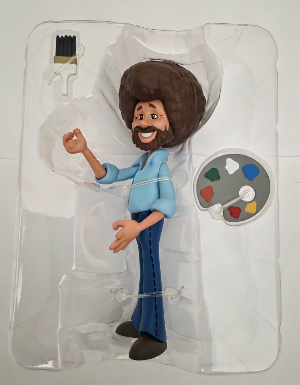 Bob Ross Vinyl Figure Artist Collectible Figure with Palette and Paint Brush - Grown Up Kids