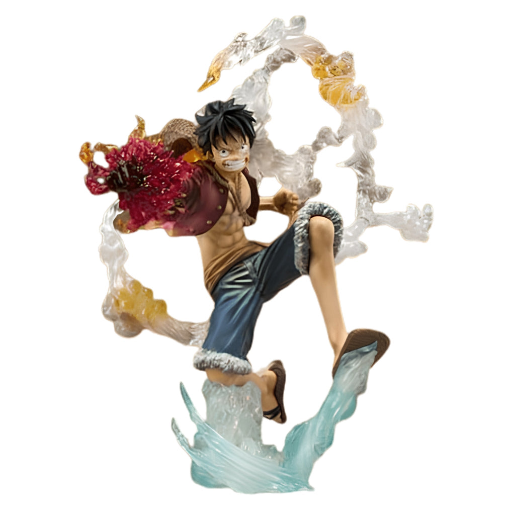 Custom Anime Pirate Action Figure – Flame Battle Pose Display - Grown Up Kids