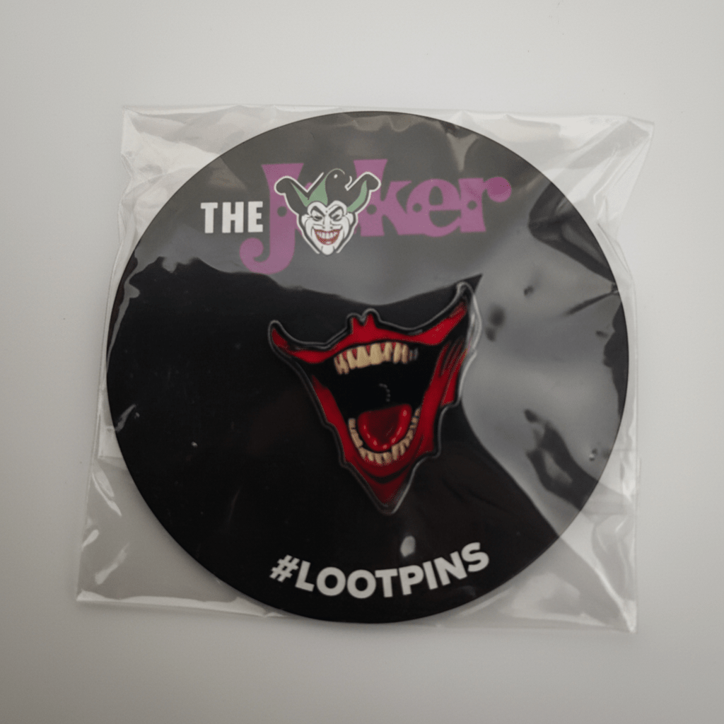 DC Comics The Joker Close-Up Laughing Mouth Enamel Pin - Loot Crate Exclusive - Grown Up Kids