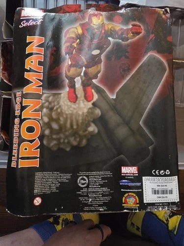 Diamond Select Toys Marvel Select: Bleeding Edge Iron Man Action Figure - Grown Up Kids