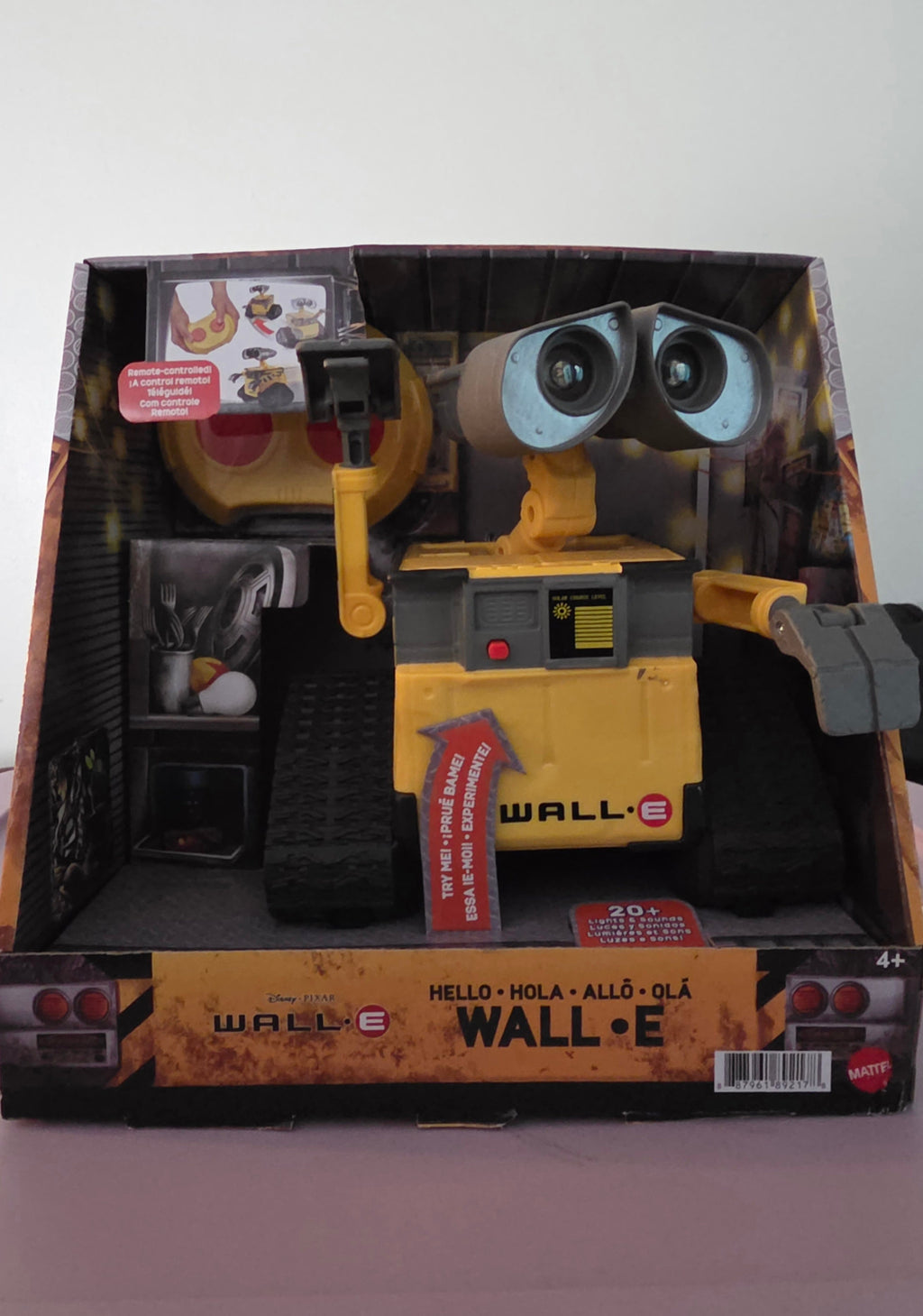Disney Pixar Hello WALL-E Remote Control Robot Toy Mattel GPN30 Lights Sounds NEW - Grown Up Kids