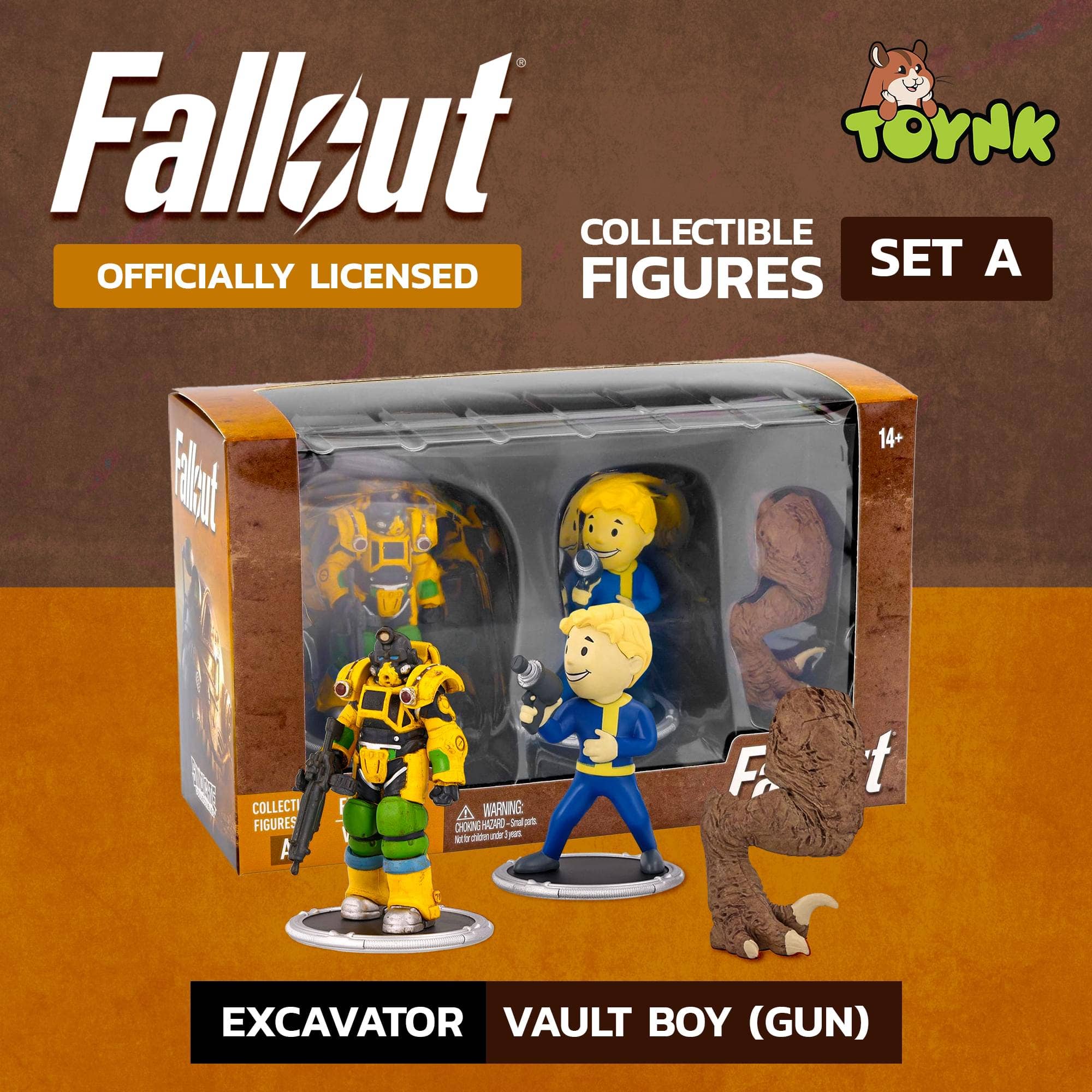 Fallout Excavator & Vault Boy Gun Mini Figure Set A - Grown Up Kids