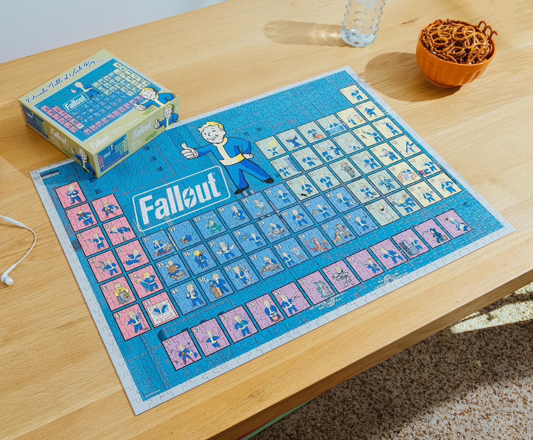 Fallout Periodic Table of Vault Boy Puzzle – 1000 Piece Gaming Jigsaw by Toynk (Collector Display) - Grown Up Kids
