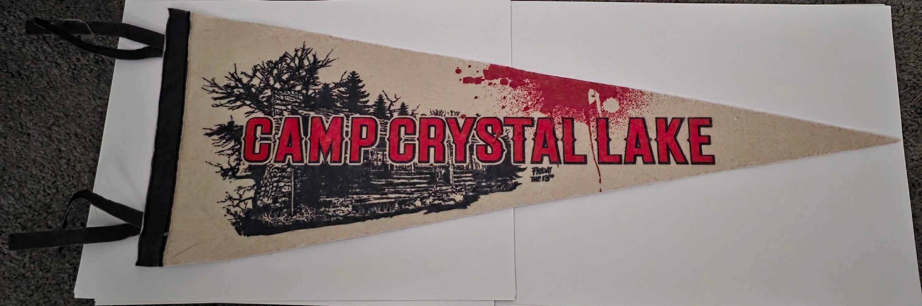 Friday the 13th Camp Crystal Lake 20" Felt Pennant (Loot Crate Exclusive) - Grown Up Kids