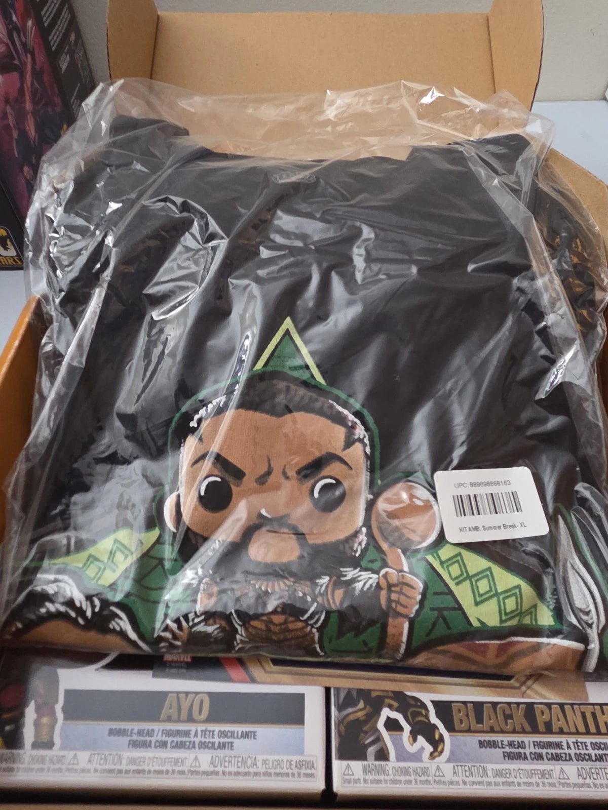 Funko Pop Collector Corps BLACK PANTHER WAKANDA FOREVER Complete Box XL Shirt - Grown Up Kids