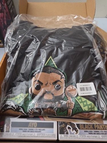 Funko Pop Collector Corps BLACK PANTHER WAKANDA FOREVER Complete Box XL Shirt - Grown Up Kids