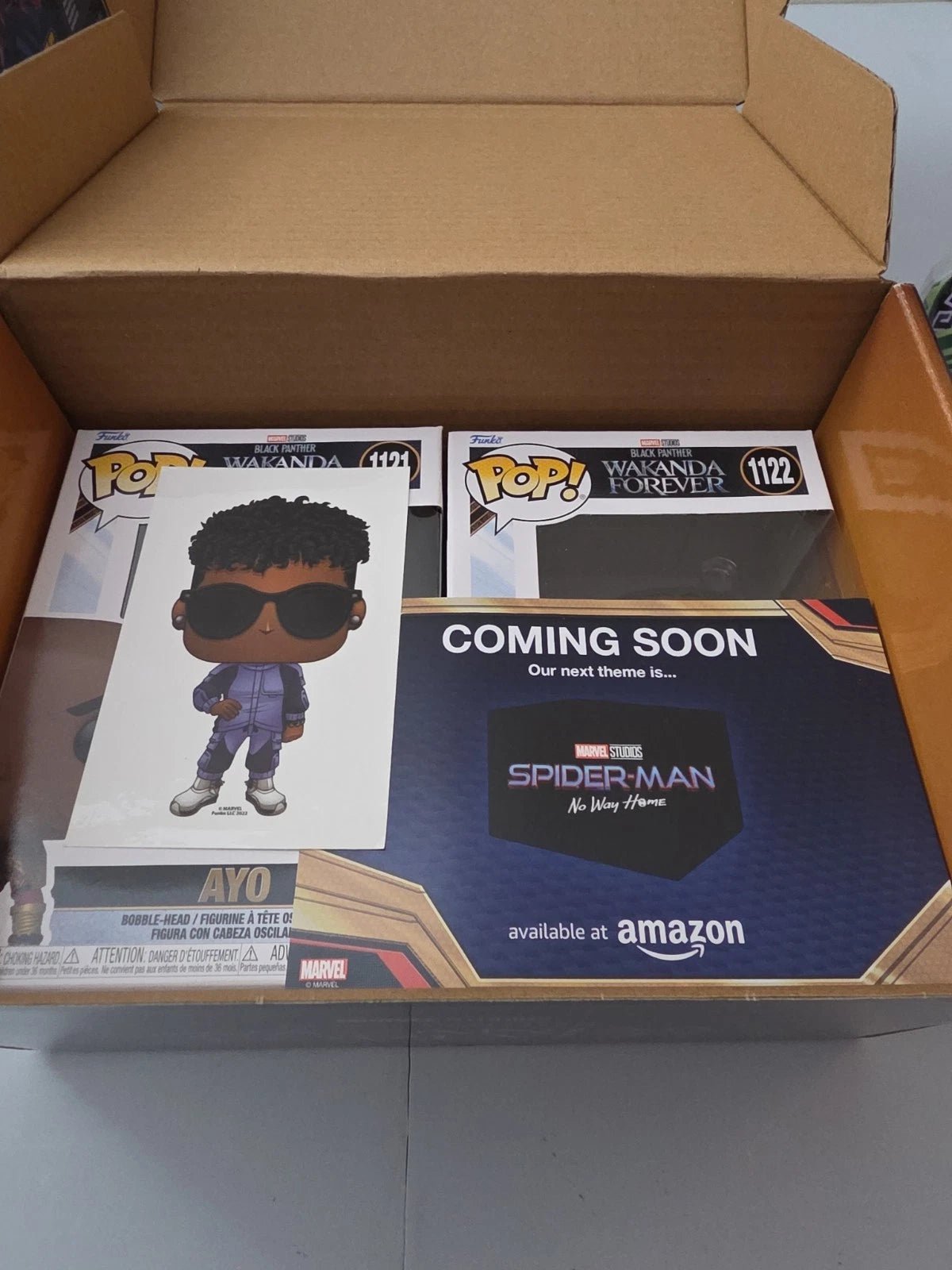 Funko Pop Collector Corps BLACK PANTHER WAKANDA FOREVER Complete Box XL Shirt - Grown Up Kids