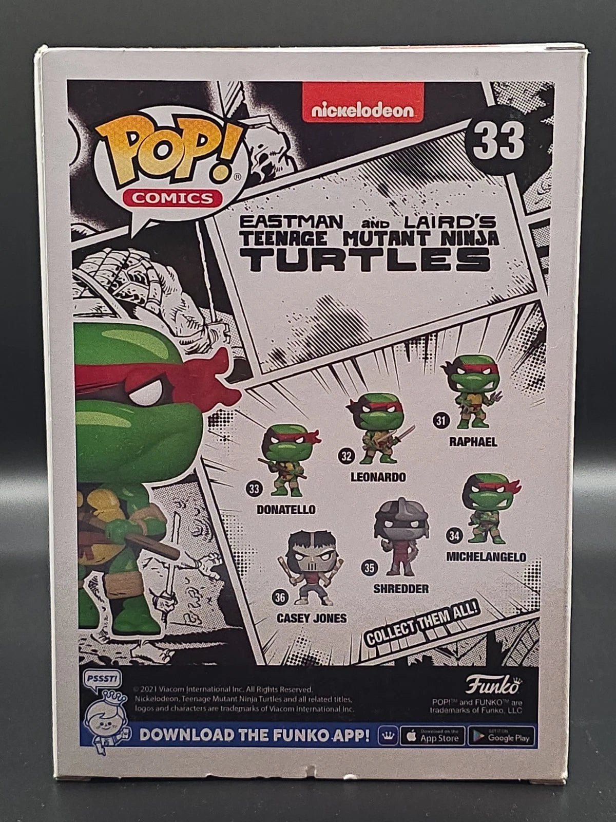Funko Pop! Comics -Donatello #33 B+W Chase New! TMNT Exclusive RARE Perfect Cond - Grown Up Kids