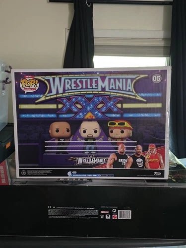 Funko Pop! Moments Deluxe with Case: WWE Wrestlemania 30 Rock Austin Hogan - Grown Up Kids
