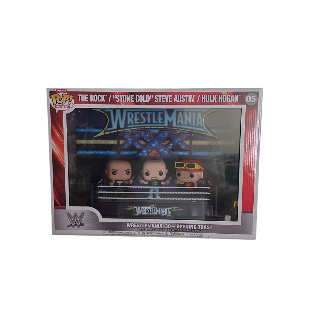 Funko Pop! Moments Deluxe: WWE WrestleMania 30 (Rock, Austin, Hogan) - Grown Up Kids