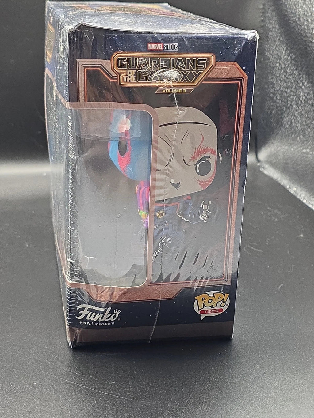 Funko POP! Tees - Black Light DRAX Figure & T-Shirt XL - Package Has Damage - Grown Up Kids