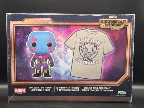 Funko POP! Tees - Black Light DRAX Figure & T-Shirt XL - Package Has Damage - Grown Up Kids