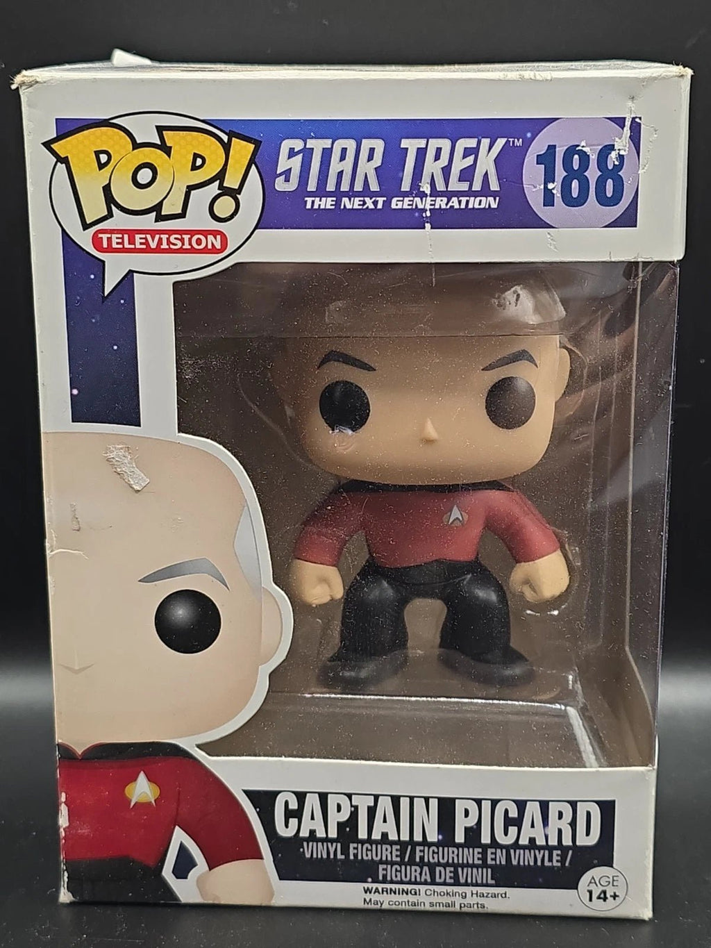 Funko Pop! Vinyl: Star Trek - Captain Picard #188 Slight Package Damage See Pix - Grown Up Kids