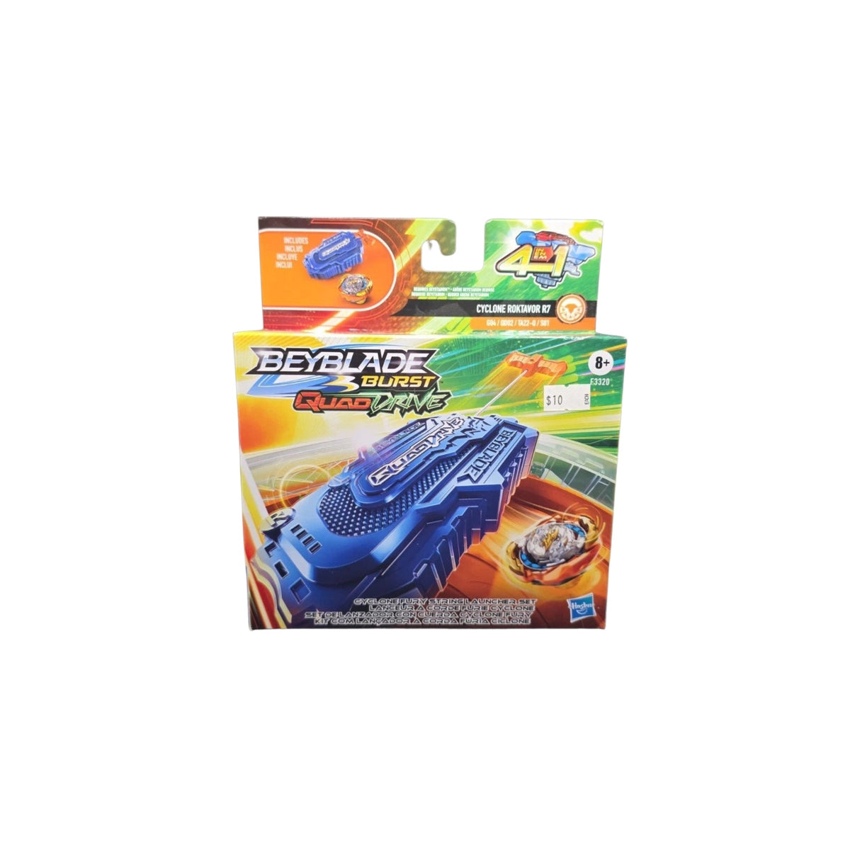 Hasbro Beyblade Burst QuadDrive Cyclone Fury String Launcher Set: Roktavor R7 - Grown Up Kids