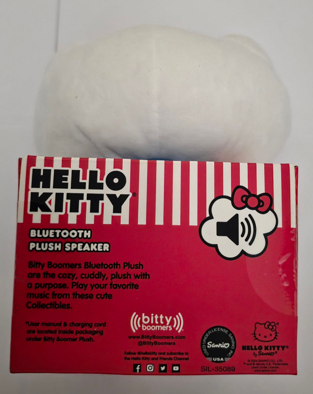 Hello Kitty Bluetooth Plush Speaker Wireless Sanrio Collectible - Grown Up Kids