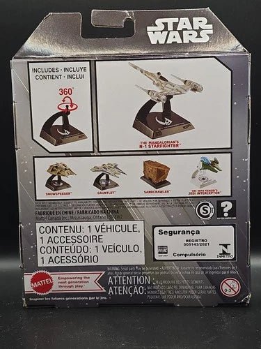 Hot Wheels Star Wars Ship Mandalorian N-1 Naboo Starfighter Diecast - 1:50 - NEW - Grown Up Kids