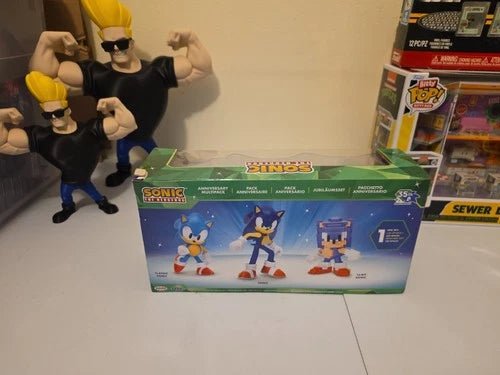 Jakks Pacific Sonic the Hedgehog: 35th Anniversary 4" Action Figure 3-Pack - Grown Up Kids