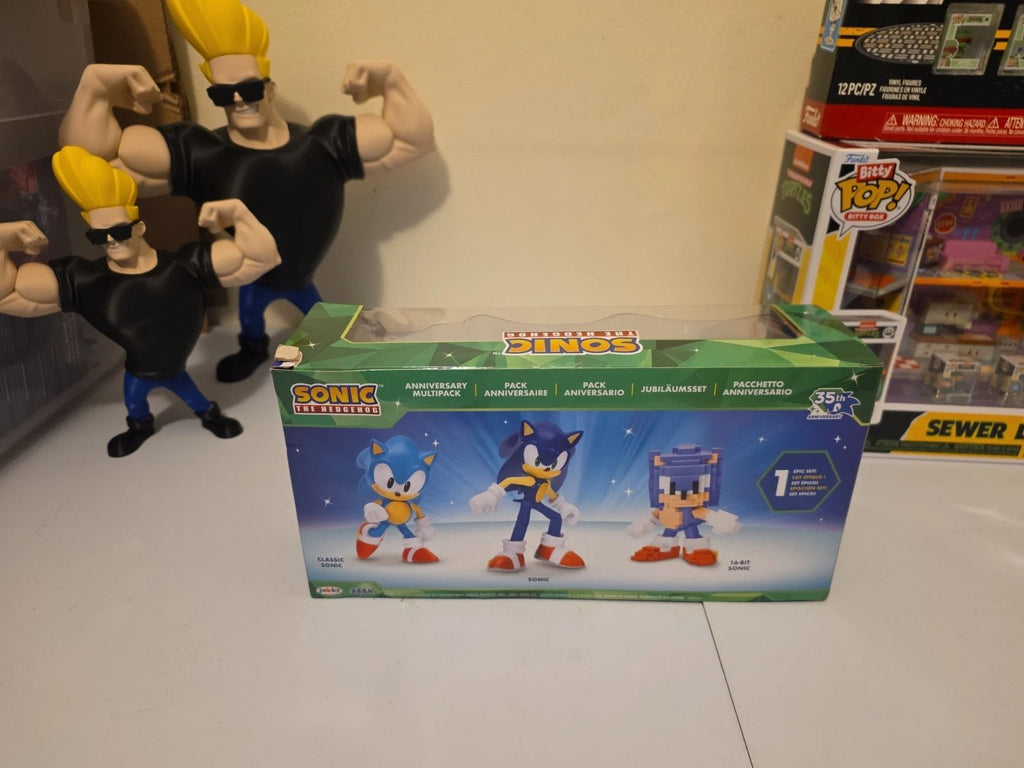 Jakks Pacific Sonic the Hedgehog: 35th Anniversary 4" Action Figure 3-Pack - Grown Up Kids