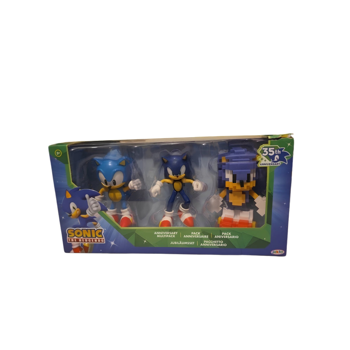 Jakks Pacific Sonic the Hedgehog: 35th Anniversary 4" Action Figure 3-Pack - Grown Up Kids