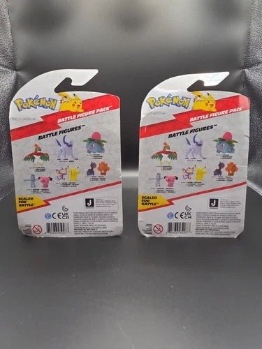 Jazwares Pokémon Battle Figures: Aipom & Pikachu / Machop & Swinub 2-Pack Lot (Damaged Packaging) - Grown Up Kids