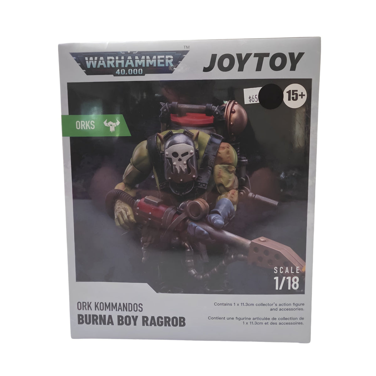 JOYTOY Warhammer 40K: Ork Kommandos Burna Boy Ragrob (1:18 Scale) - Grown Up Kids