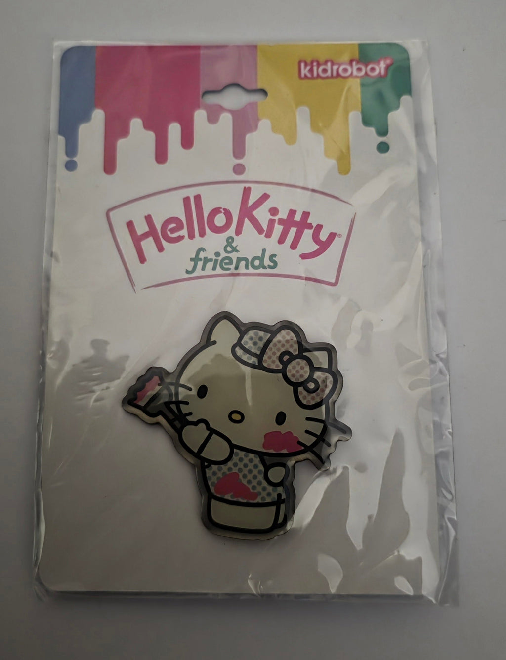 Kidrobot Hello Kitty and Friends Painting Acrylic Pin - New Sealed - Grown Up Kids