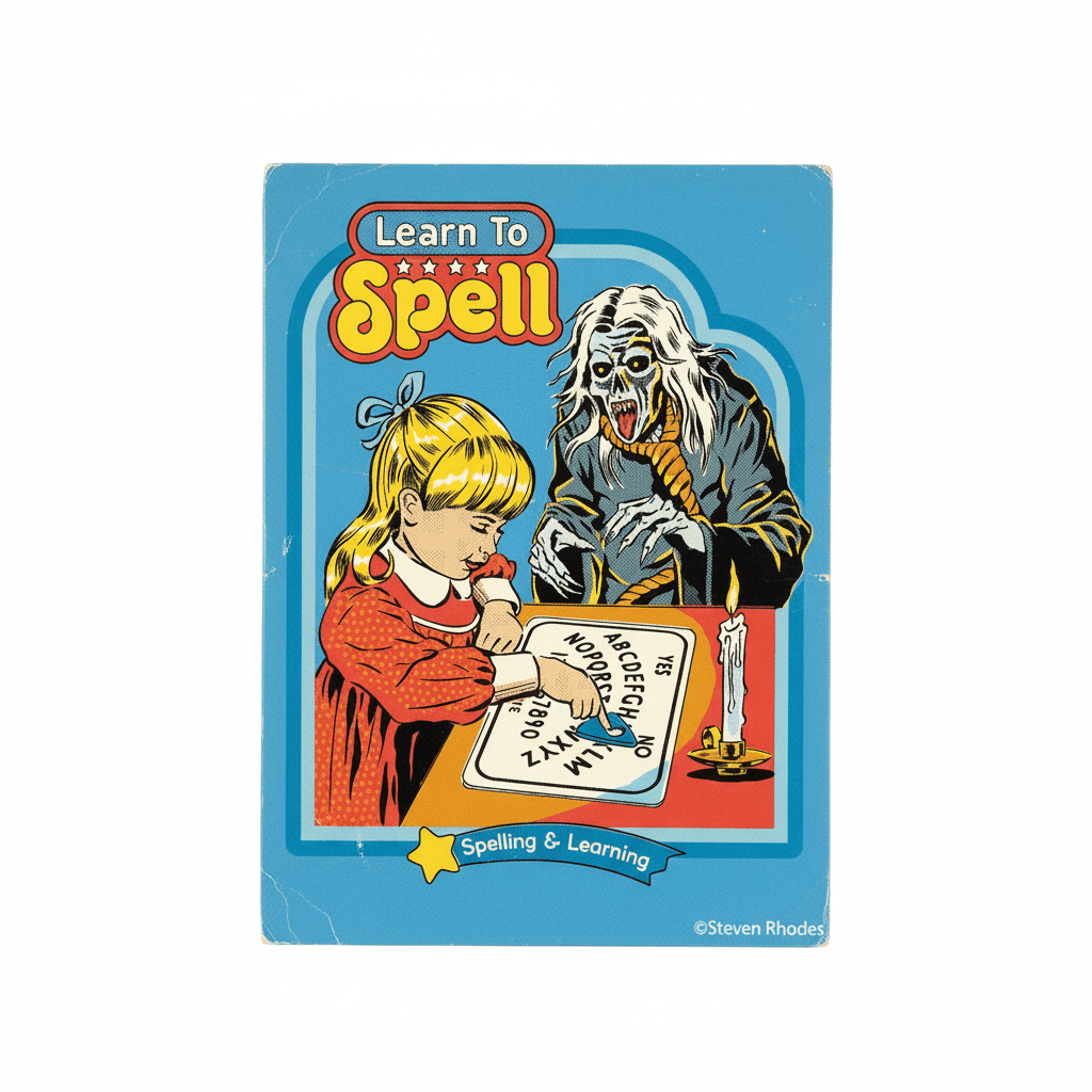 Learn to Spell Funny Witchy Fridge Magnet - Ephemera - Grown Up Kids