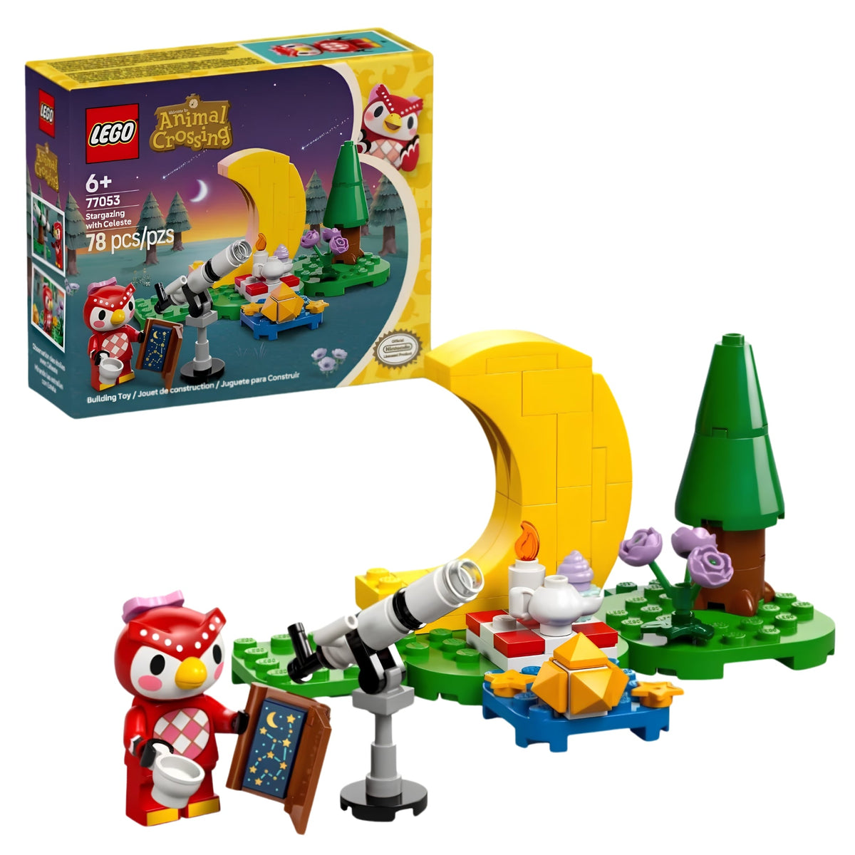 LEGO Animal Crossing Stargazing with Celeste Building Set (77053) - Grown Up Kids