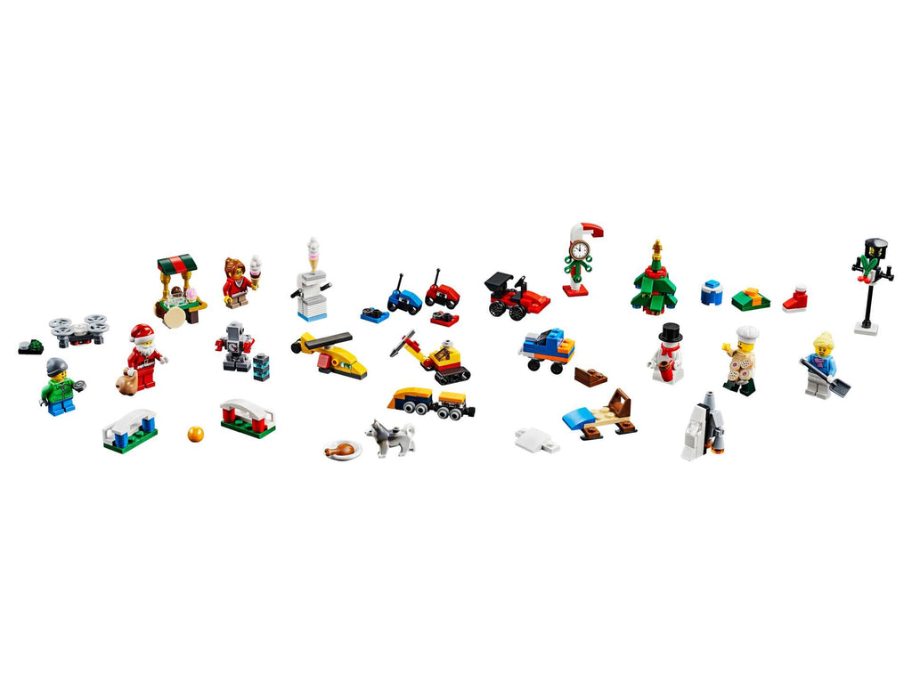 LEGO City Advent Calendar 60201 – 24 Holiday Builds, Santa Minifigure & Winter Scene Set (313 Pieces) - Grown Up Kids