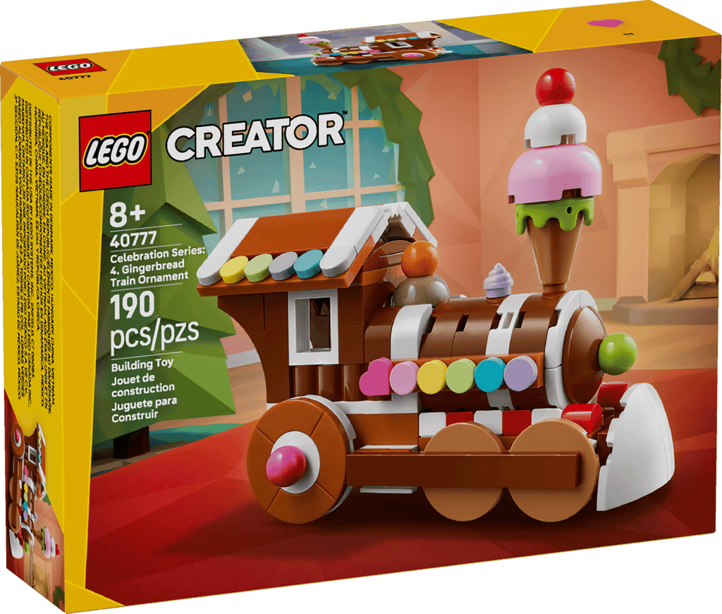 LEGO Creator Gingerbread Train Ornament 40777 – Holiday Building Set, Christmas Decoration (190 Pieces) - Grown Up Kids