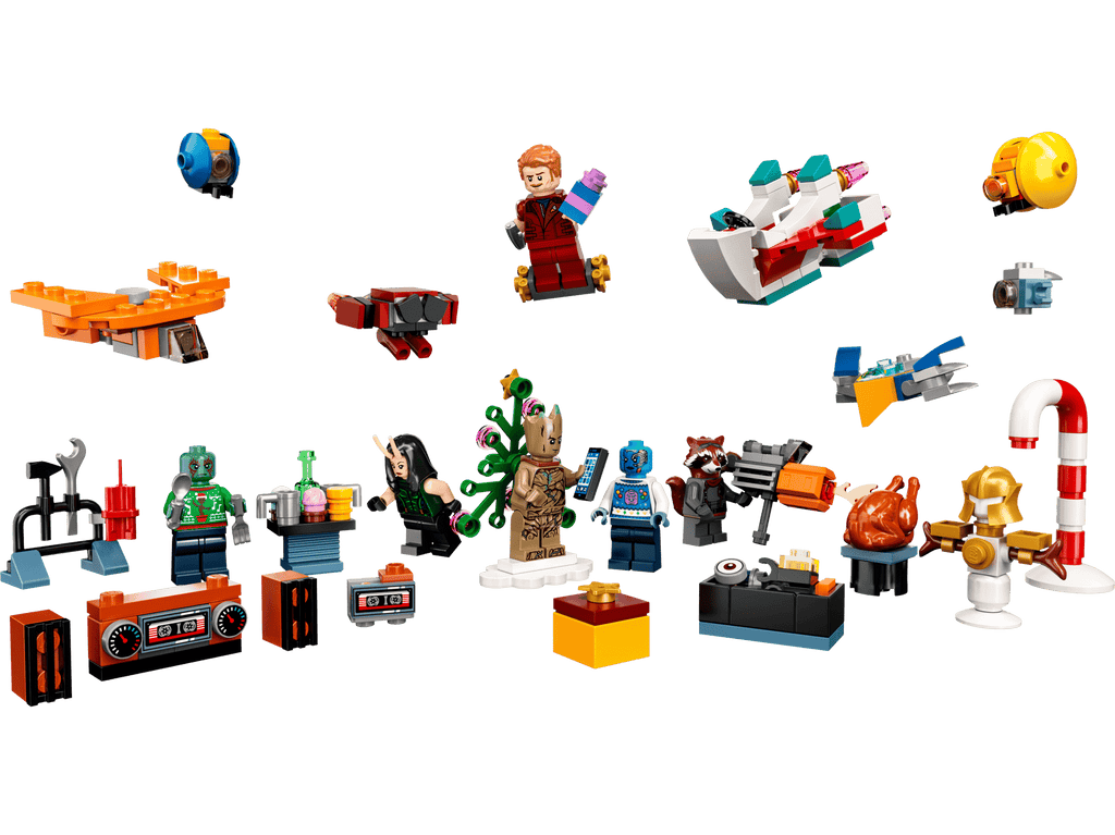 LEGO Guardians of the Galaxy Holiday Special Advent Calendar – 24 Marvel Holiday Surprises & Minifigures - Grown Up Kids