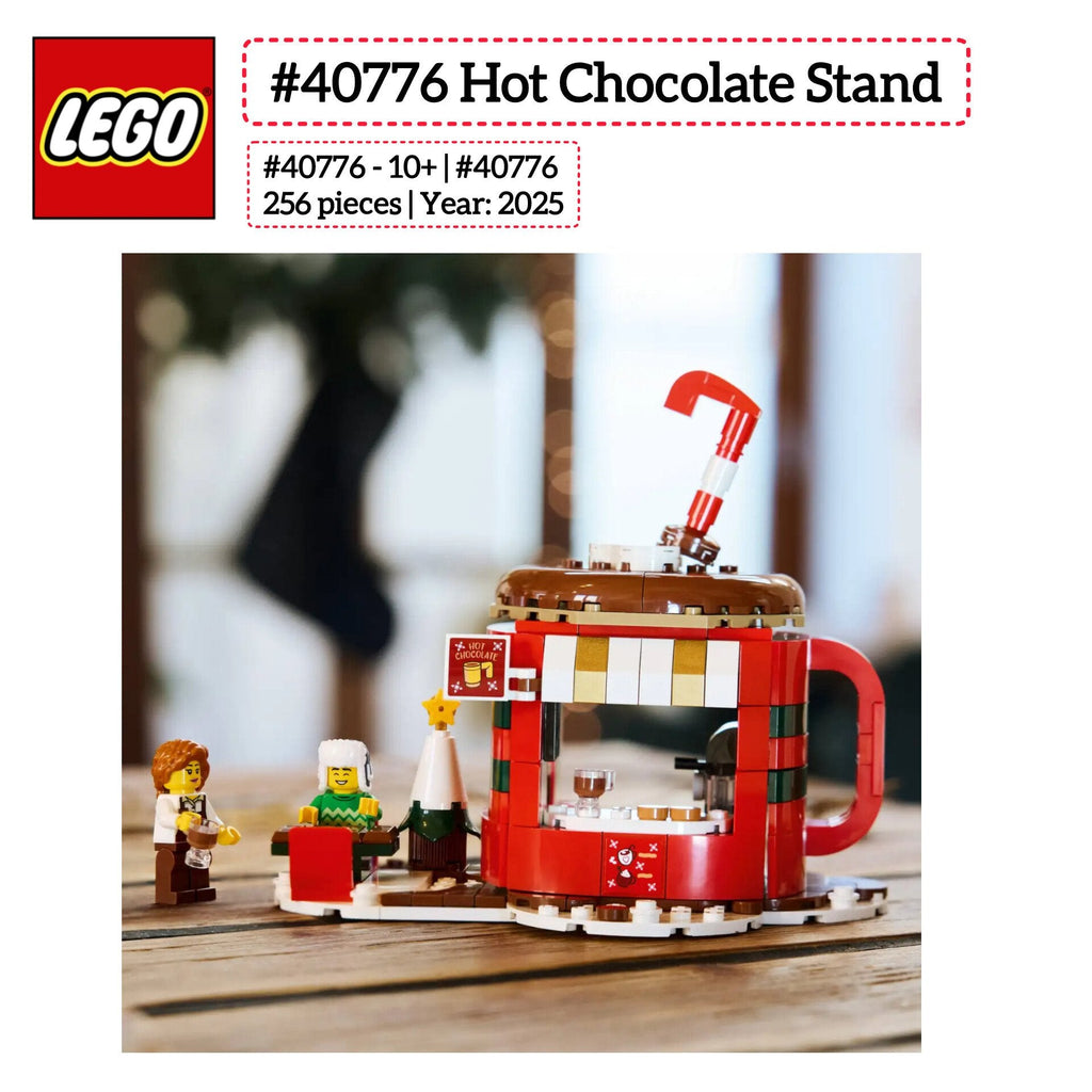 LEGO Hot Chocolate Stand 40776 – Holiday Winter Village Set, Limited Edition (256 Pieces) - Grown Up Kids