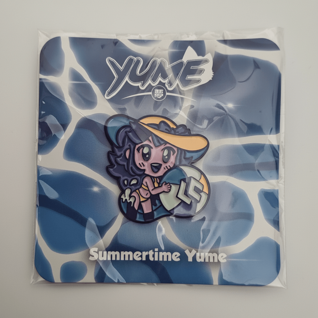Loot Crate Exclusive Summertime Yume Enamel Pin Chibi Mascot Beach Ball - Grown Up Kids