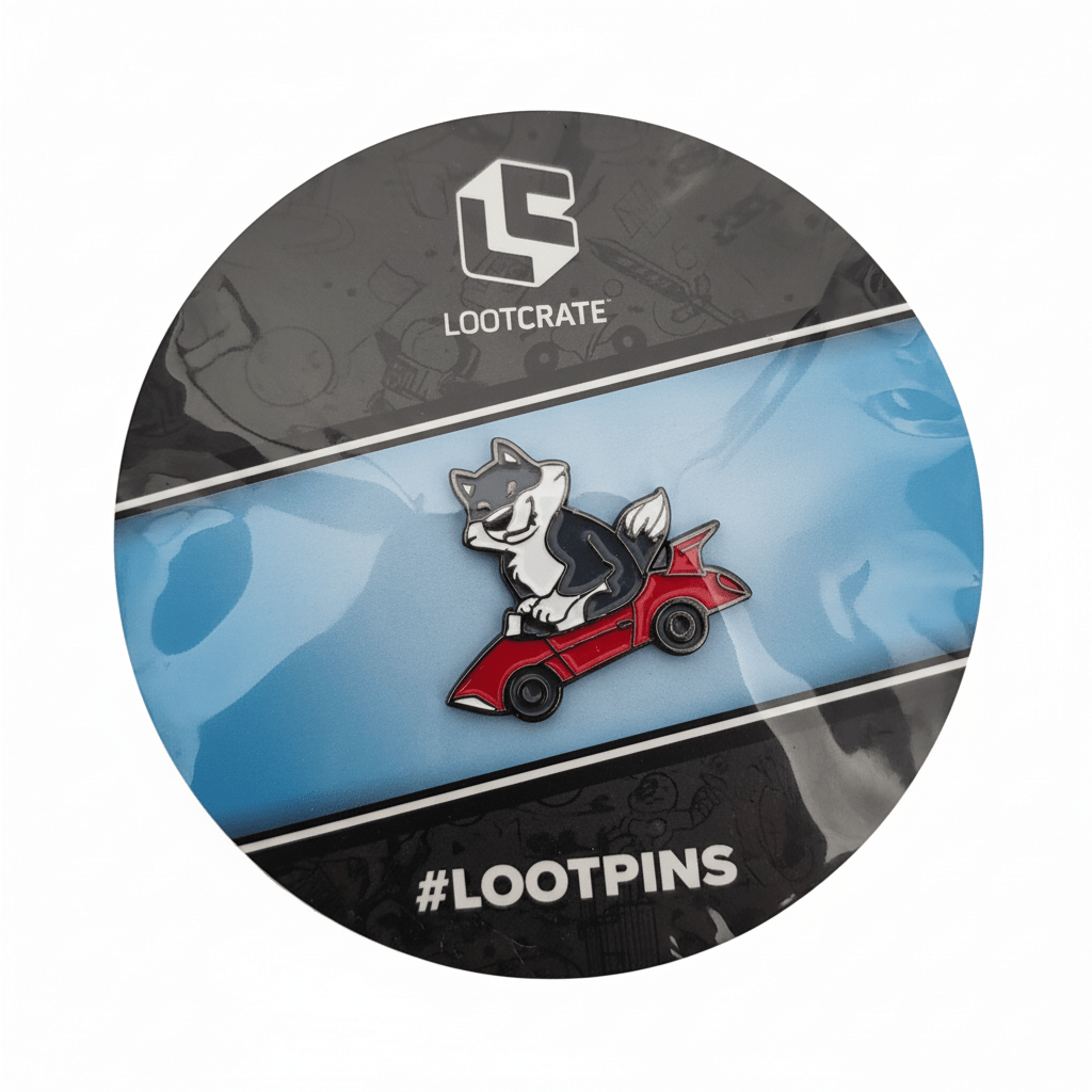 Loot Crate Space Dog Racing Go-Kart Enamel Pin - Exclusive - Grown Up Kids