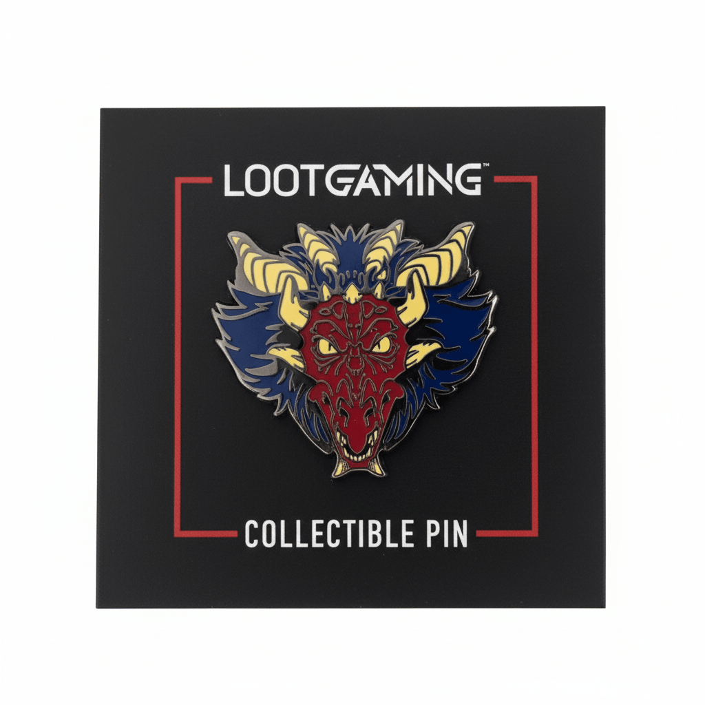 Loot Gaming Exclusive Red Dragon Collectible Enamel Pin RPG Fantasy - Grown Up Kids